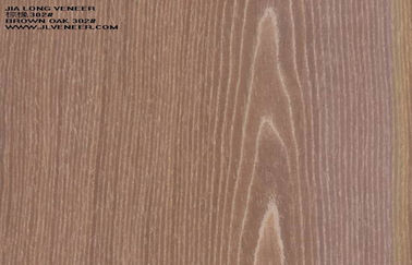 Brown Engineered Oak Wood Veneer Sheets , Thin Wooden Veneers