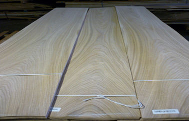 White Oak Veneer Wood Paneling , Natural Decorative Crown Cut Veneer