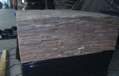 Crown Cut Black Walnut Wood Veneer ,  Natural Wooden Veneer  Sheets