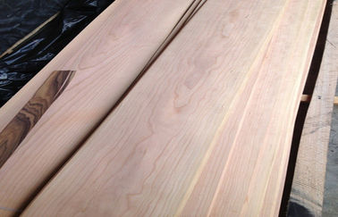 Yellow Cherry Sliced Veneer 0.5mm Thickness For Flooring