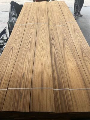 Natural Burma Teak Crown Cut Veneer Sheet For Hotel Decoration