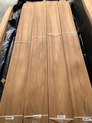 Natural Burma Teak Crown Cut Veneer Sheet For Hotel Decoration