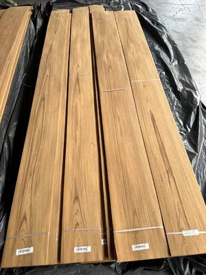 Natural Burma Teak Crown Cut Veneer Sheet For Hotel Decoration