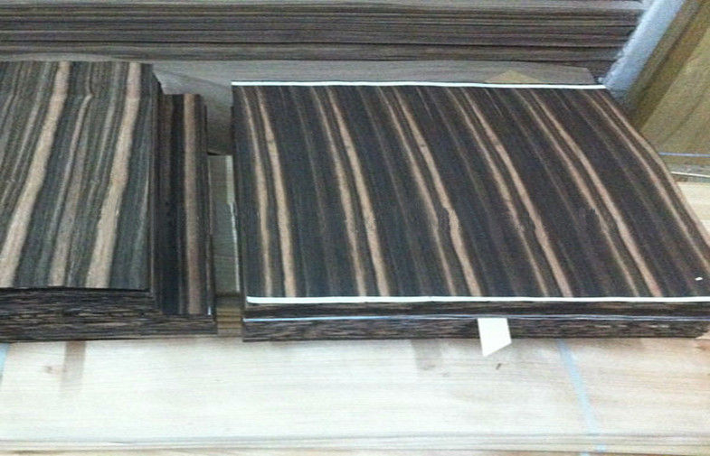 Natural Wood Flooring Veneer , Amara Ebony Veneer Straight Grain