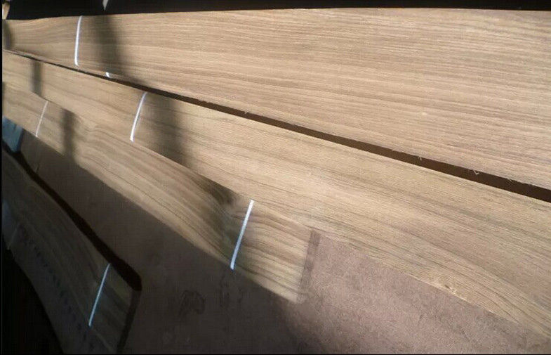 Interior Natural Sliced Cut Burma Teak Veneer Quarter Cut With Grade A / B